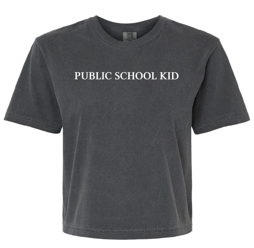 Garment-Dyed Cropped T-Shirt